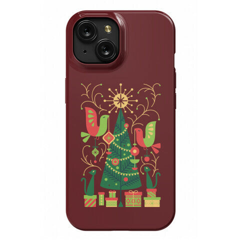 Vintage Christmas Tree Decorating Phone Case